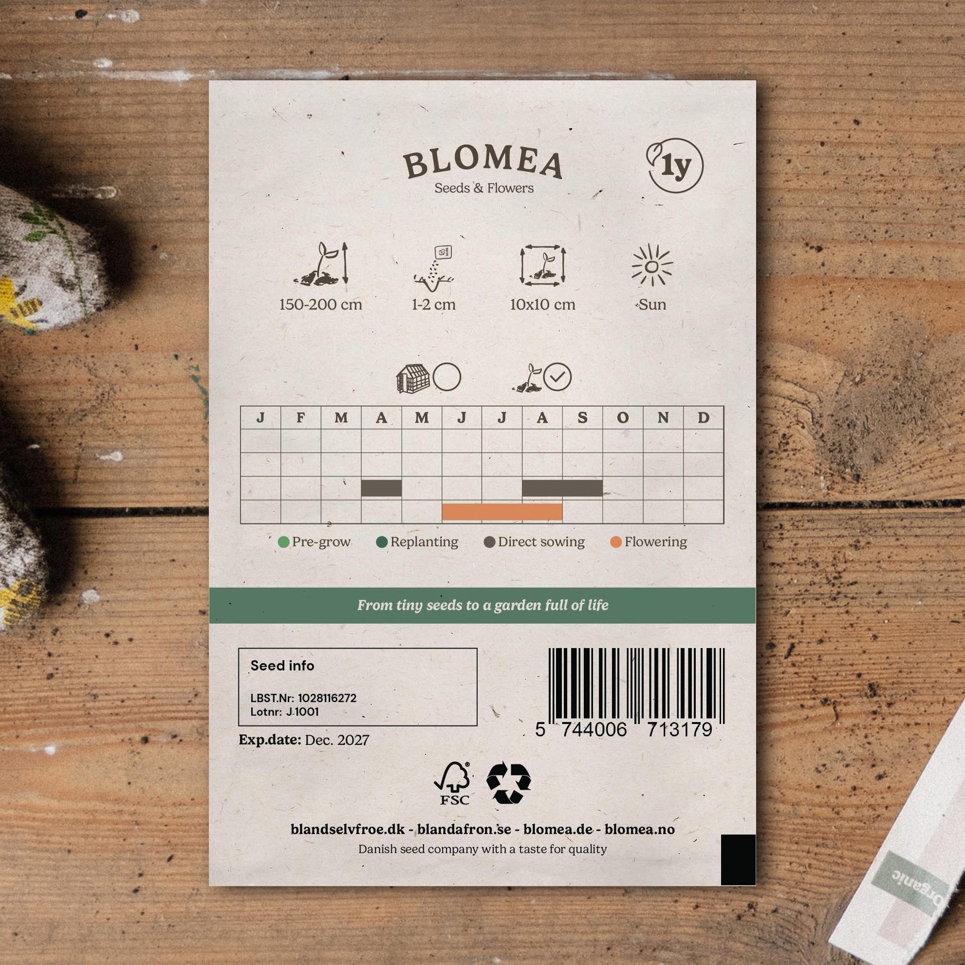 Ærteblomst frø 'Sweet Pea Mix' - 20 Økologiske Frø