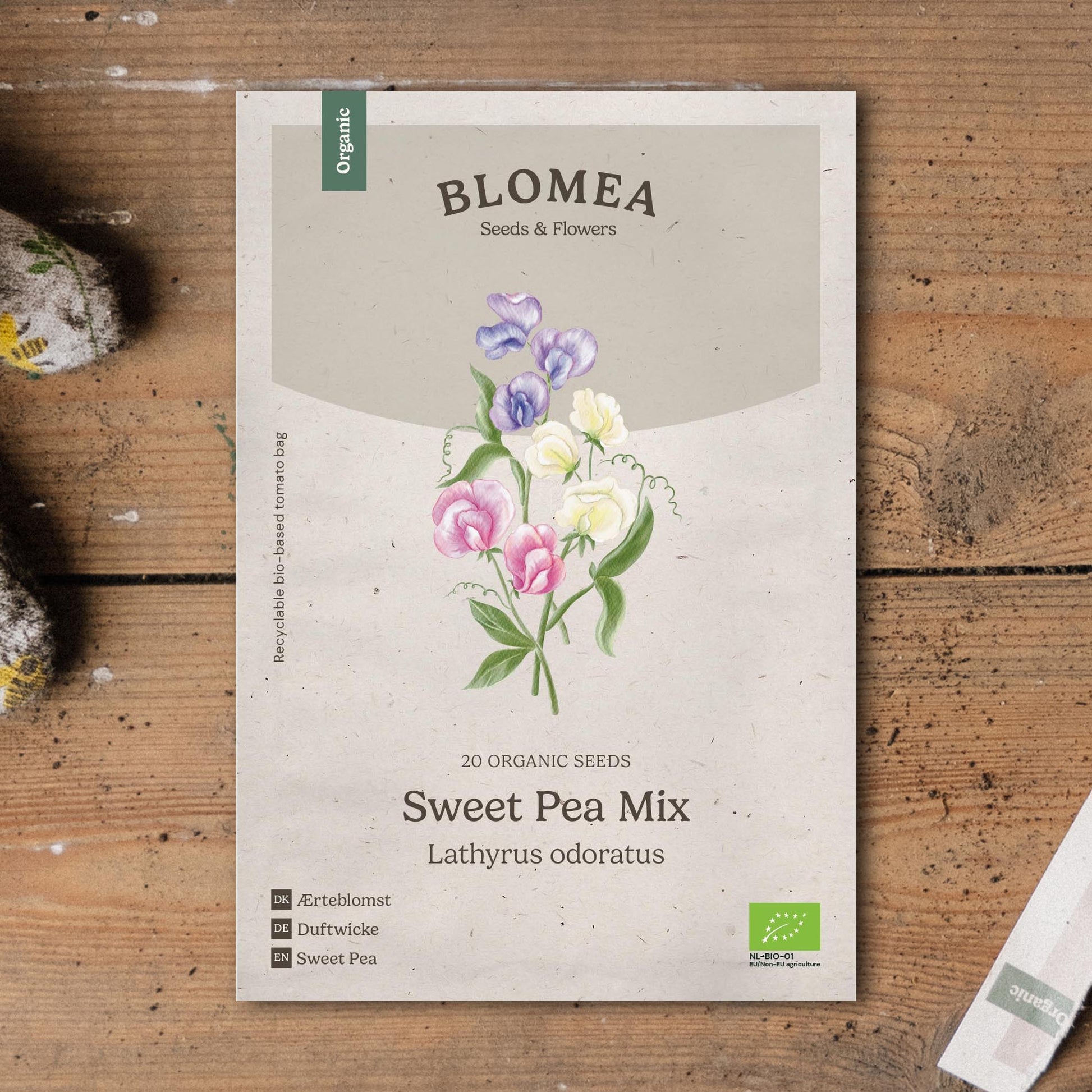 Ærteblomst frø 'Sweet Pea Mix' - 20 Økologiske Frø