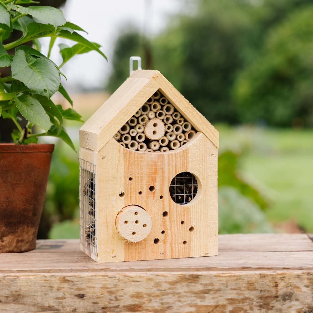 Insekthotel, natur, L: 15 cm B: 18 cm H: 28 cm