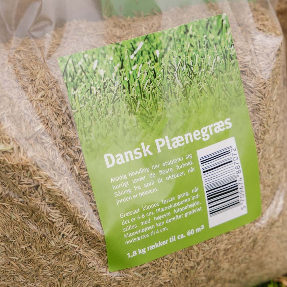 Turfline Dansk Plænegræs ‒ 1,8 kg (60 m²)