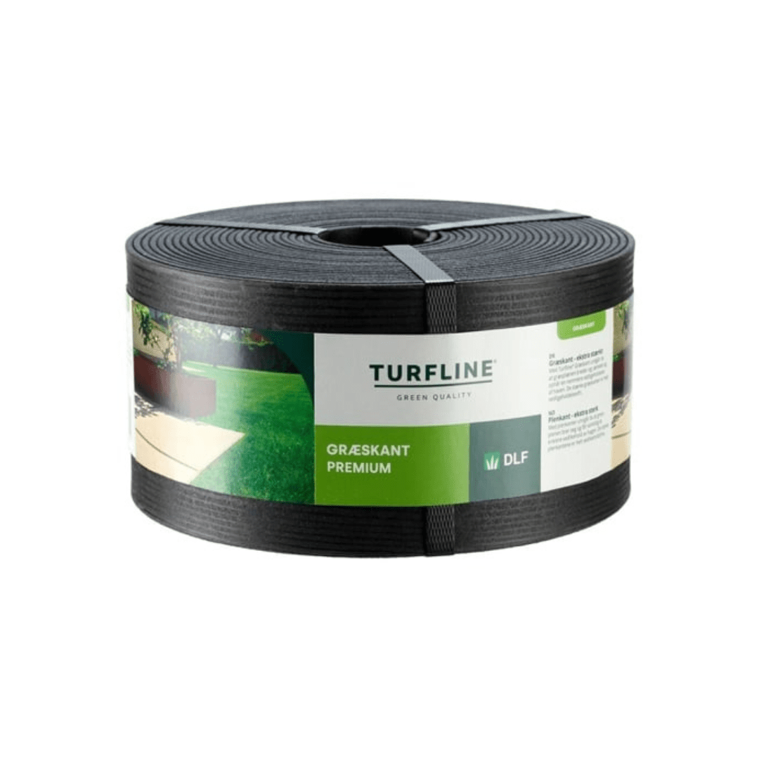Turfline Græskant Premium, sort - 8m/12,5cm/3 mm