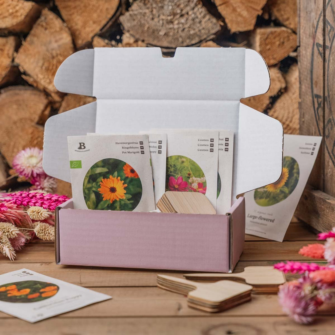 Blomsterpakken til Mors Dag - 10 poser Økologiske frø