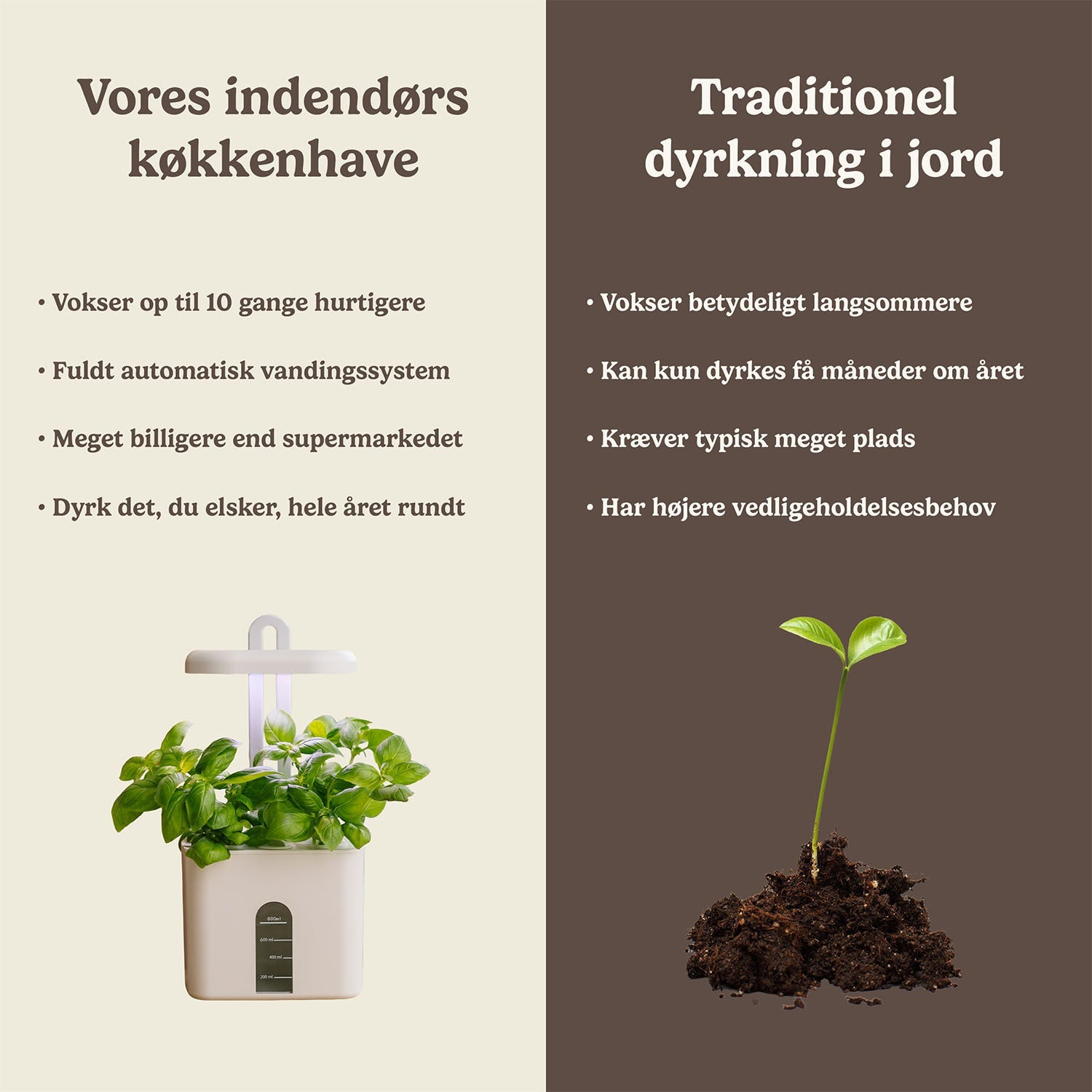 Indendørs køkkenhave, lille