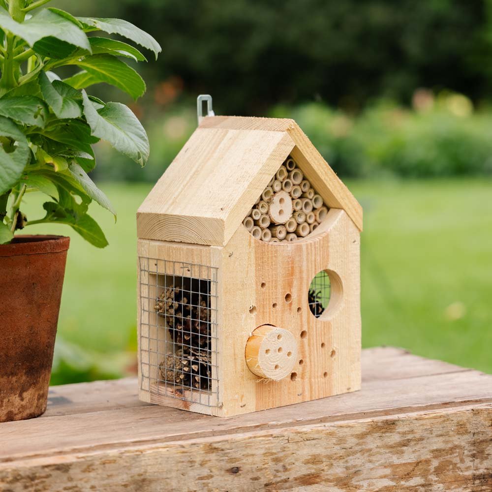 Insekthotel, natur, L: 15 cm B: 18 cm H: 28 cm