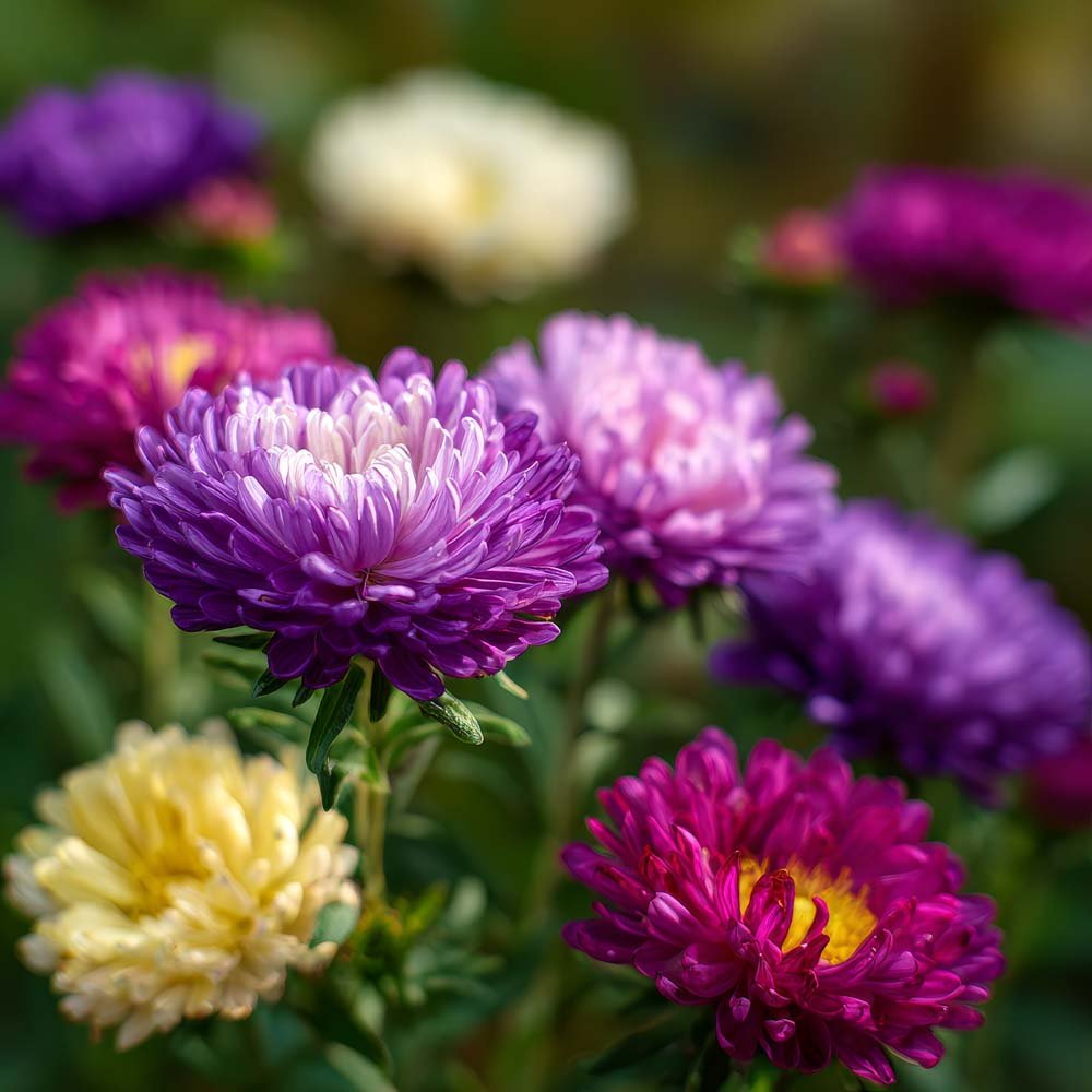 Kina Aster Frø 'Biedermeier' - 125 Økologiske Frø