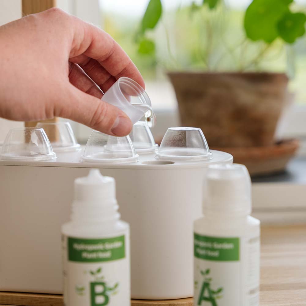 Plantenæring A+B (2x100 ml) til indendørs køkkenhaver