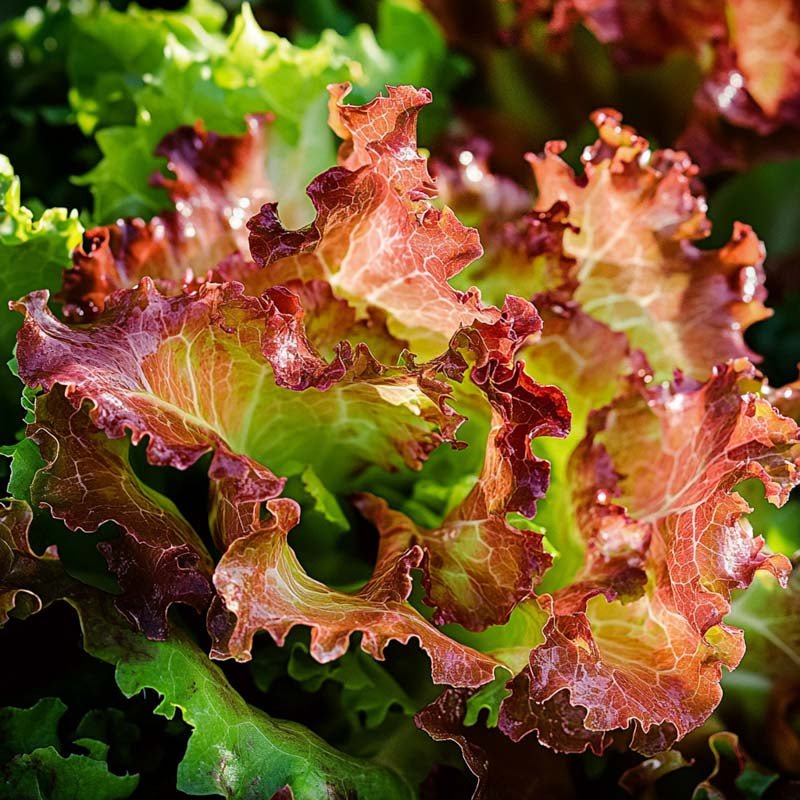 Pluksalat frø 'Lollo rossa' - 200 Økologiske Frø