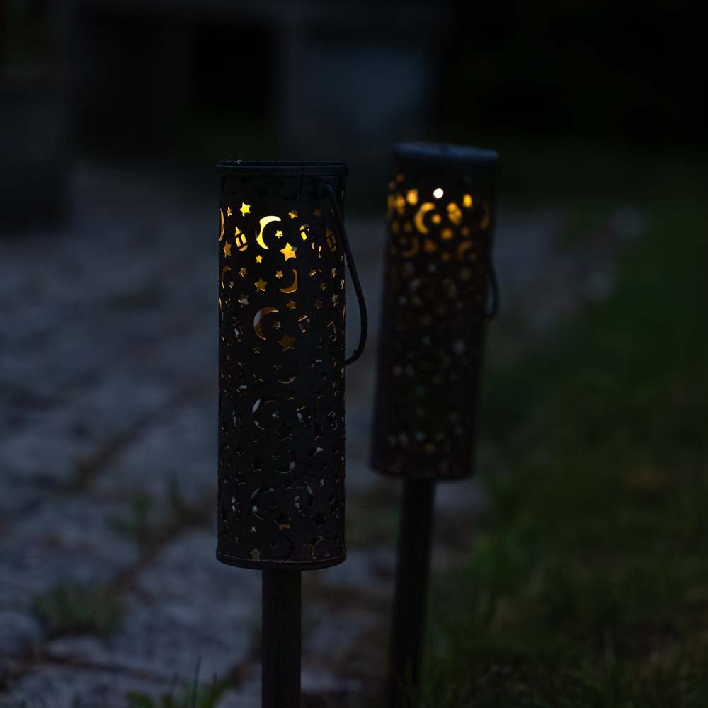 Zira solar lanterne m. mønster 2 pak